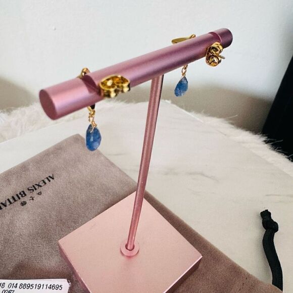 Alexas‎ Bittar Asterales Thorn 14K Goldplated & Sapphire Drop Earrings, NWT - Picture 7 of 16